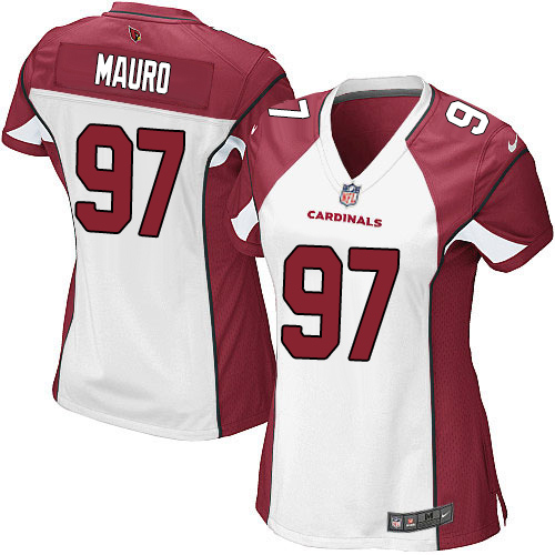 Women's Elite Josh Mauro Nike Jersey White Road - #97 NFL Arizona Cardinals